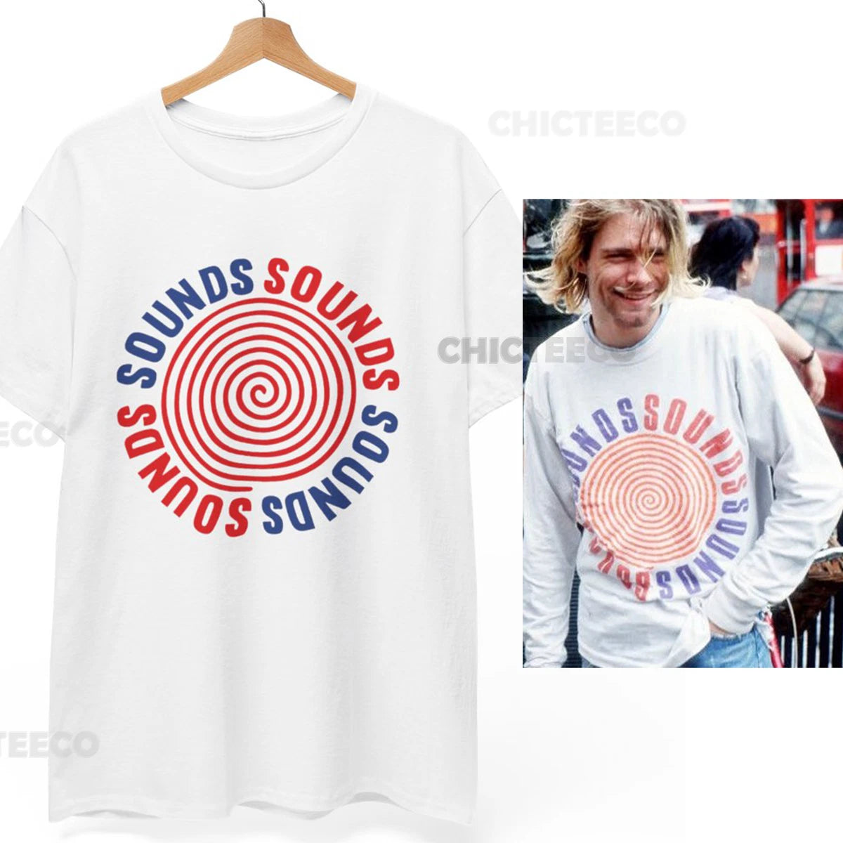 Kurt Cobain Sounds Shirt Nirvana Grunge 90s Music Magazine Unisex Tee