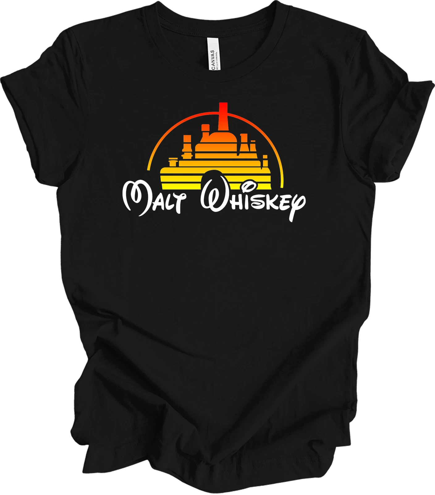 Malt Whiskey Disney Parody Shirt Funny Alcohol Original Happiest Drink On Earth