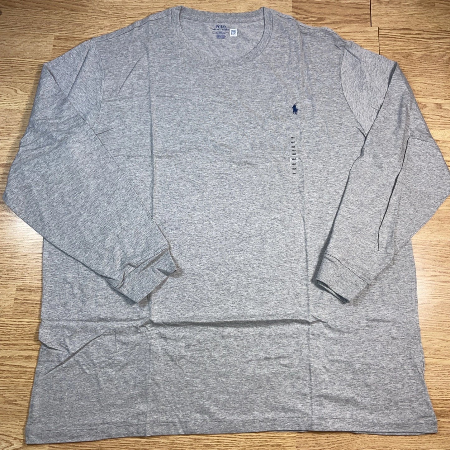 Polo Ralph Lauren Men’s Size 4XLT Grey Long Sleeve Shirt Pony Logo Classic Fit