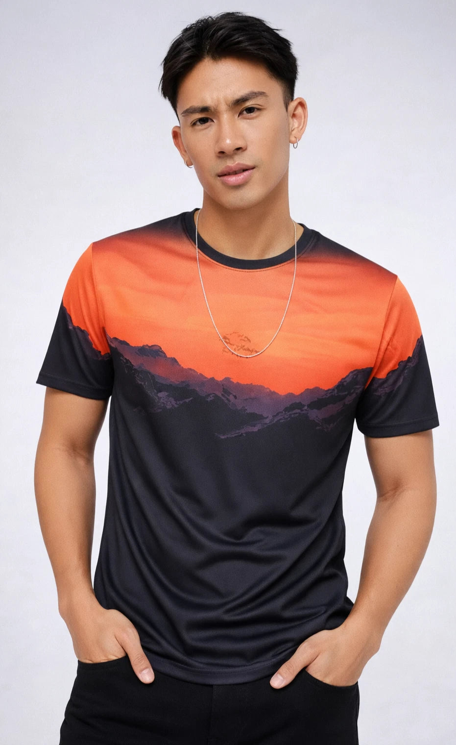 Mens Boys T-Shirt Top Tee Size M Burton Slim Fit Crew Neck Short Sleeve