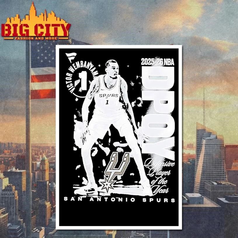 Victor Wembanyama San Antonio Spurs 2025 26 Nba Defensive Player Of The Year Legacy Shirt