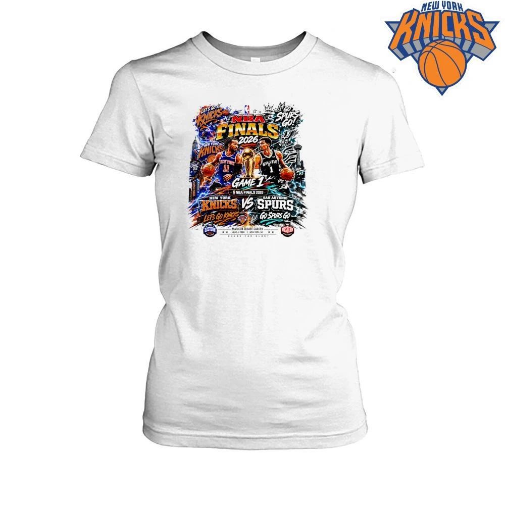 NBA Finals 2026 Game 1 New York Knicks vs San Antonio Spurs Bootleg T Shirt