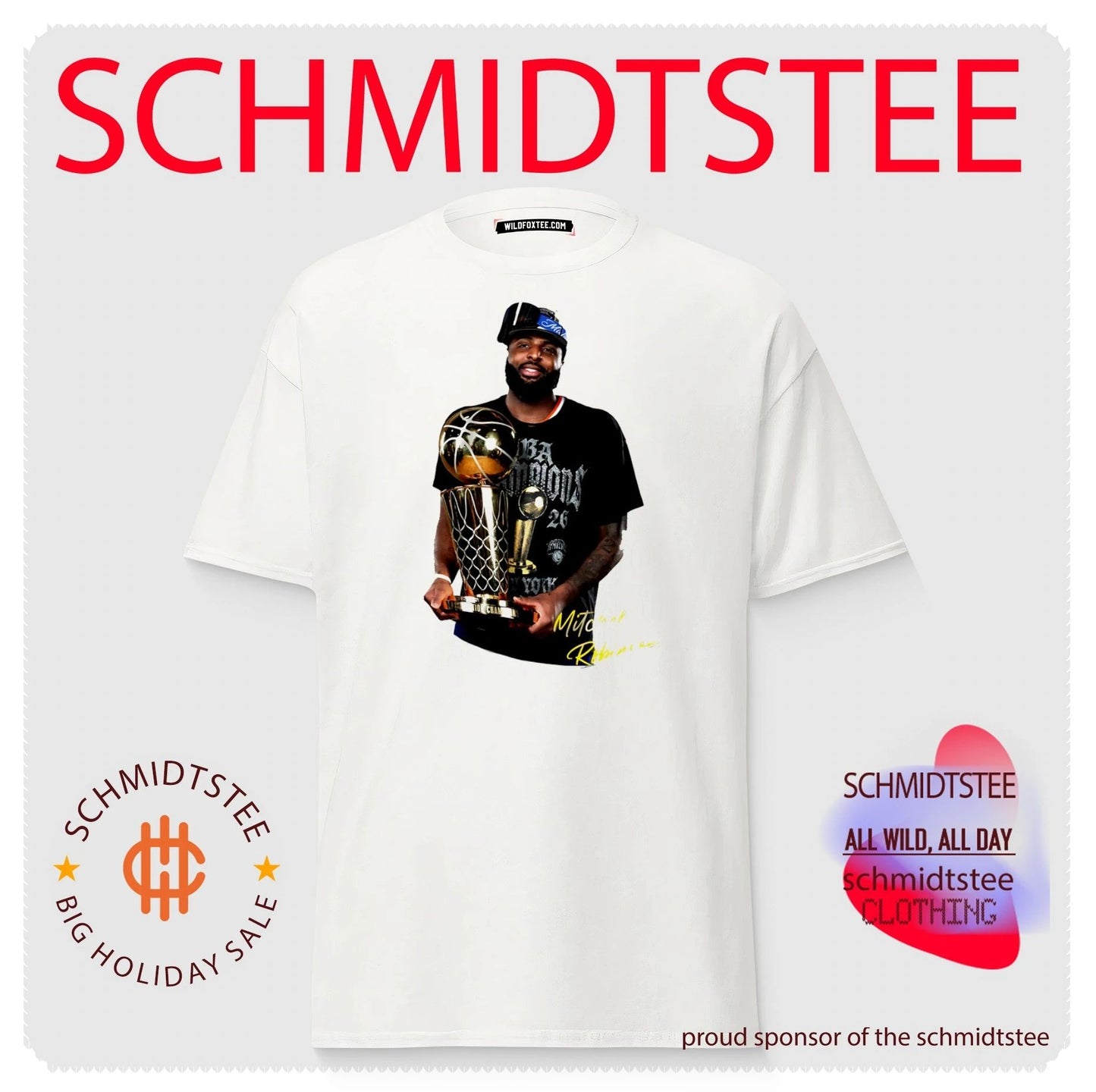Mitchell Robinson New York Knicks 2026 Nba Champions Holding Trophy shirt