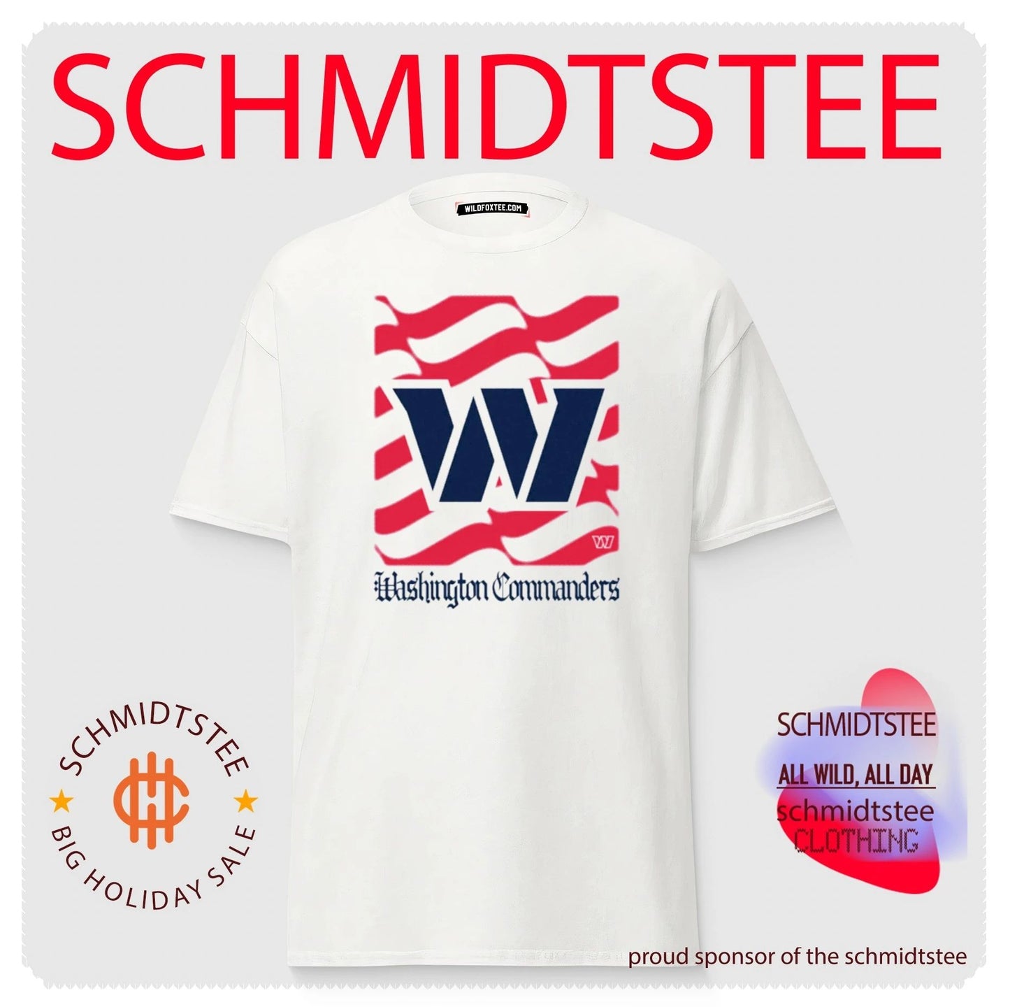 Washington Commanders American 250th Flag Heritage Wordmark shirt