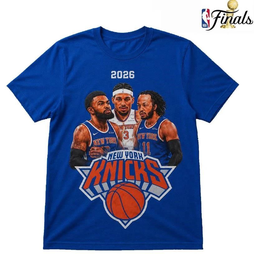 Jalen Brunson Josh Hart Karl Anthony Towns New York Knicks Big Three NBA Finals 2026 Shirt