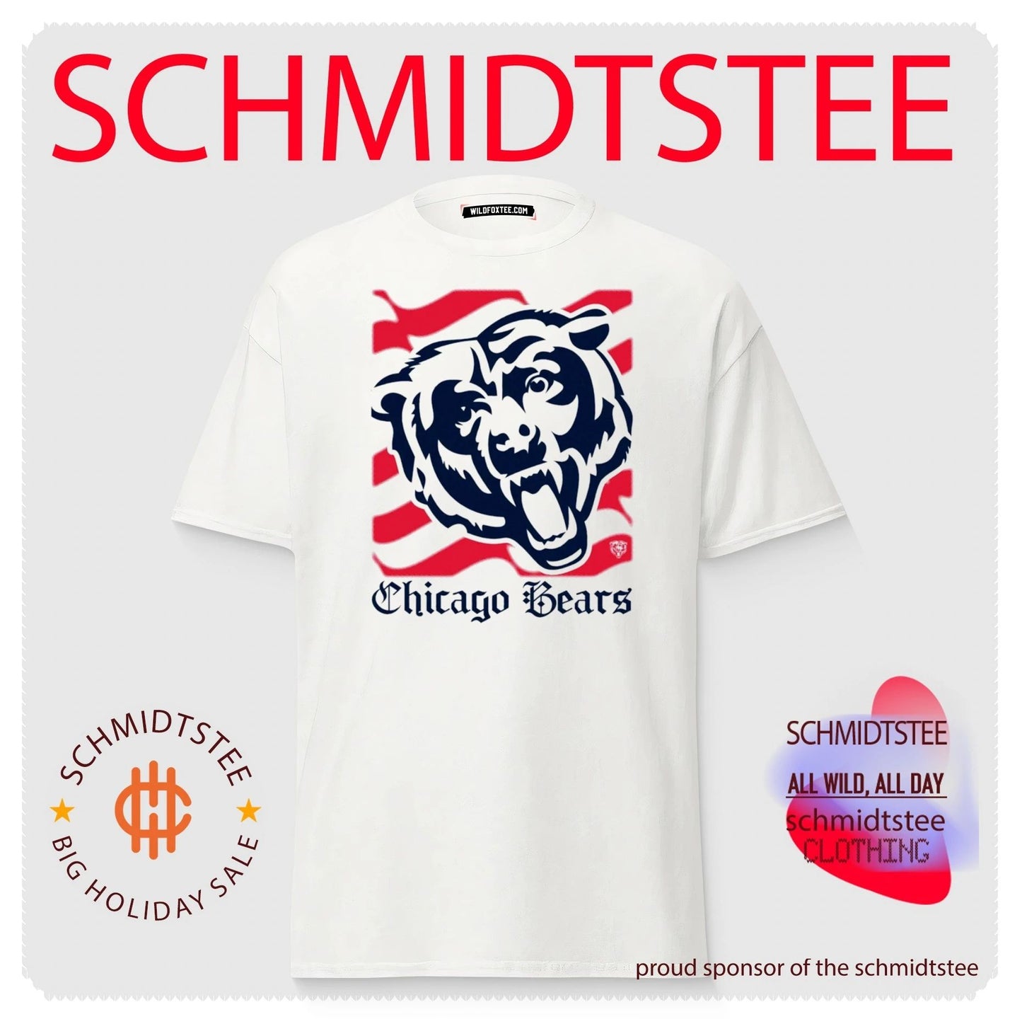 Chicago Bears American 250th Flag Heritage Wordmark shirt