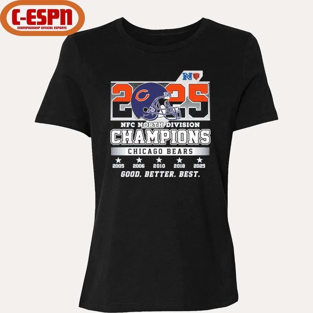 Chicago Bears 2025 NFC North Champions Good Better Best Shirt
