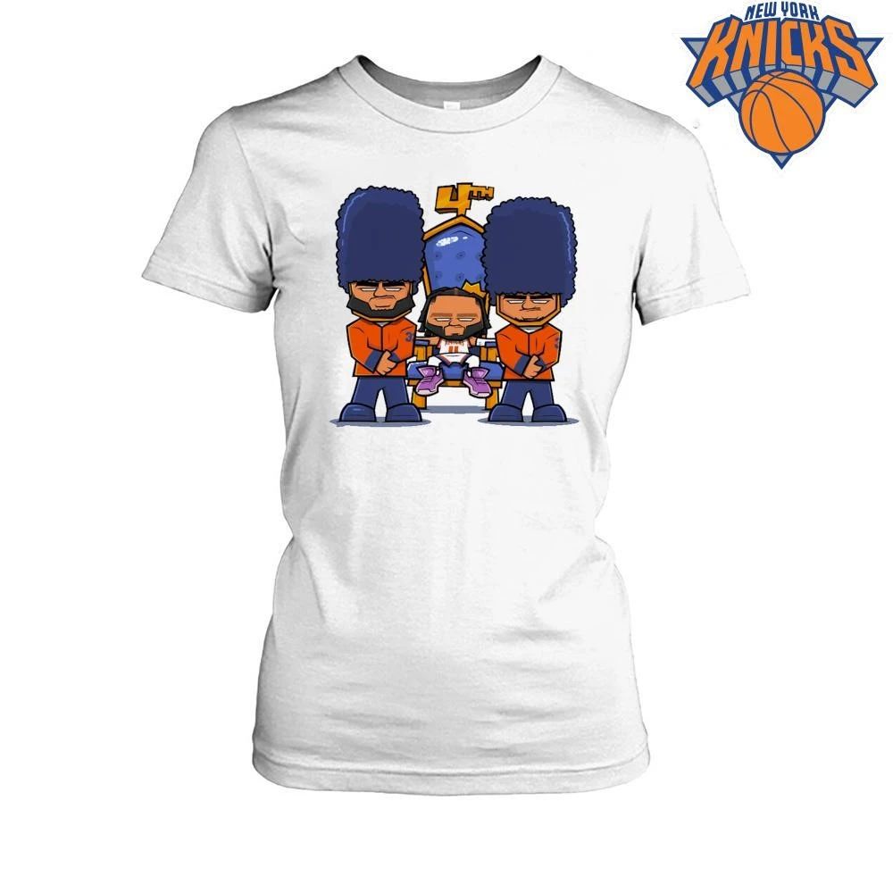 New York Knicks Jalen Brunson King On Throne Cartoon NBA Finals 2026 Shirt
