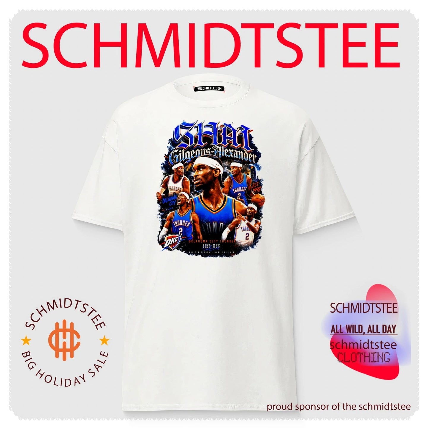 Shai Gilgeous-Alexander 2025 2026 MVP Oklahoma City Thunder player collage 2026 shirt