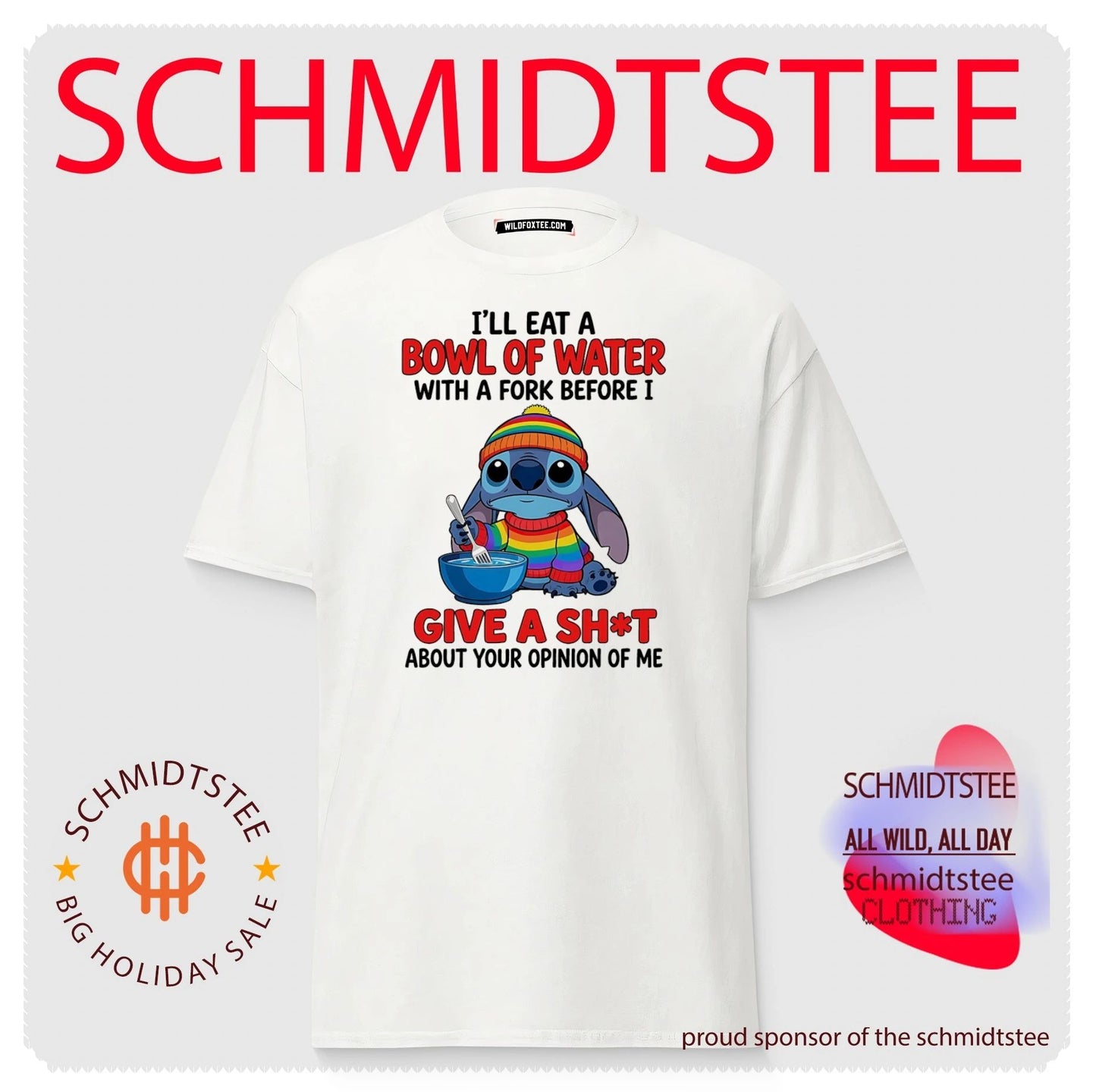 I’ll eat a bowl of water with a fork before I give a shit about Stitch shirt