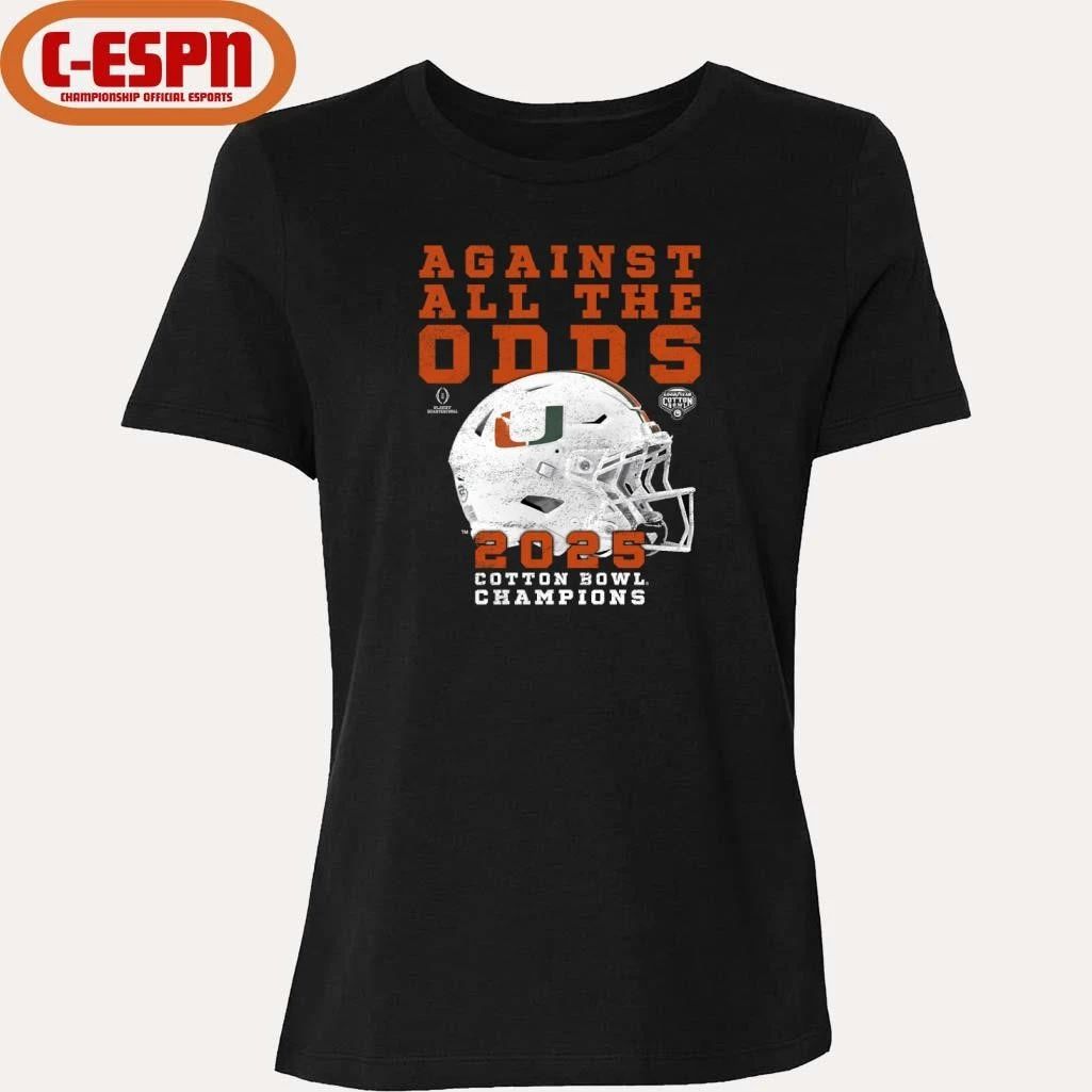 Miami Hurricanes Against All The Odds Cotton Bowl Champions Shirt