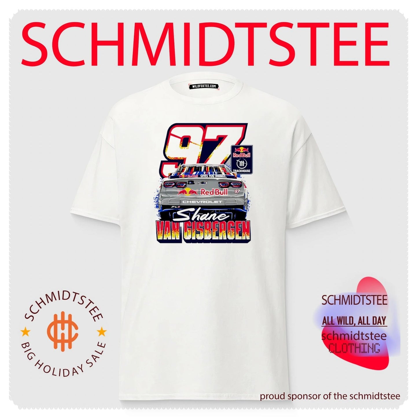 Shane van Gisbergen no 97 Red Bull the Flying Kiwi graphic shirt