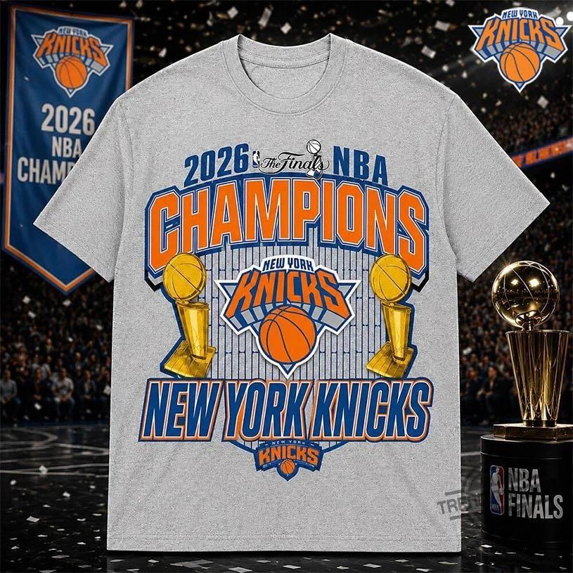 New York Knicks 2026 NBA Champions Locker Room Basketball Finals Gear Shirt