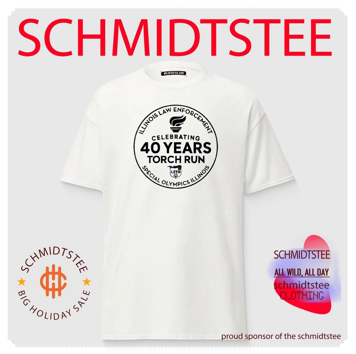 Illinois Law Enforcement celebrating 40 years Torch Run special Olympics Illinois shirt