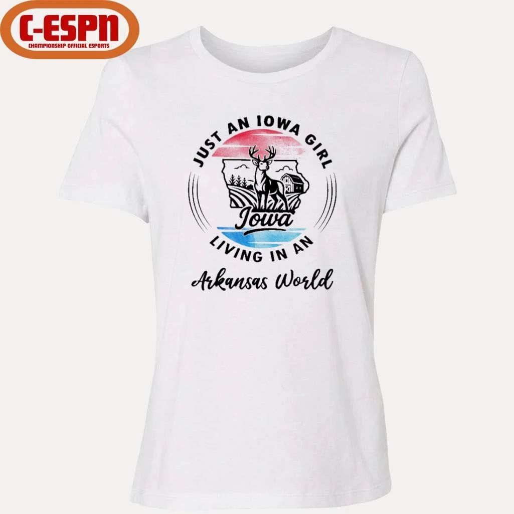 Reindeer Just An Iowa Girl Living In An Arkansas World Shirt