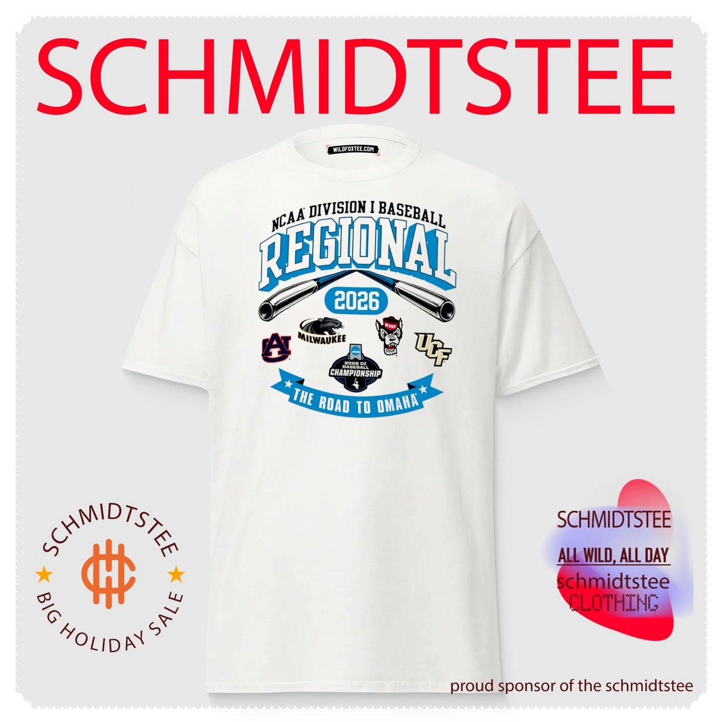 2026 NCAA Division I Baseball Regional Auburn The Road To Omaha logos shirt