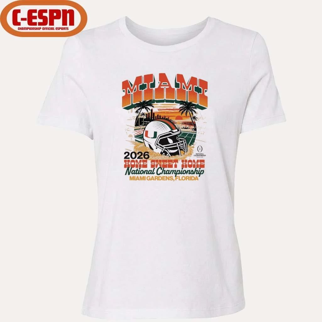 Something Inked Miami Hurricanes Home Sweet Home CFP National Championship T-Shirt