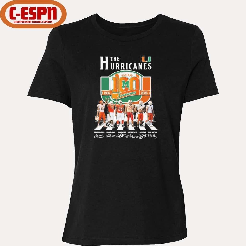 The Miami Hurricanes Abbey Road 100 Seasons 1926-2026 Shirt