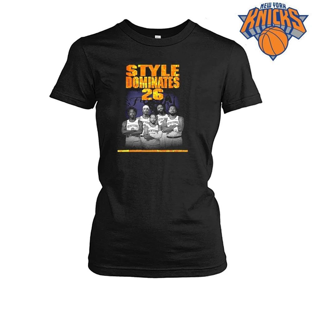 New York Knicks Champions NBA 2026 Style Dominates Starting Lineup Team Photo Shirt