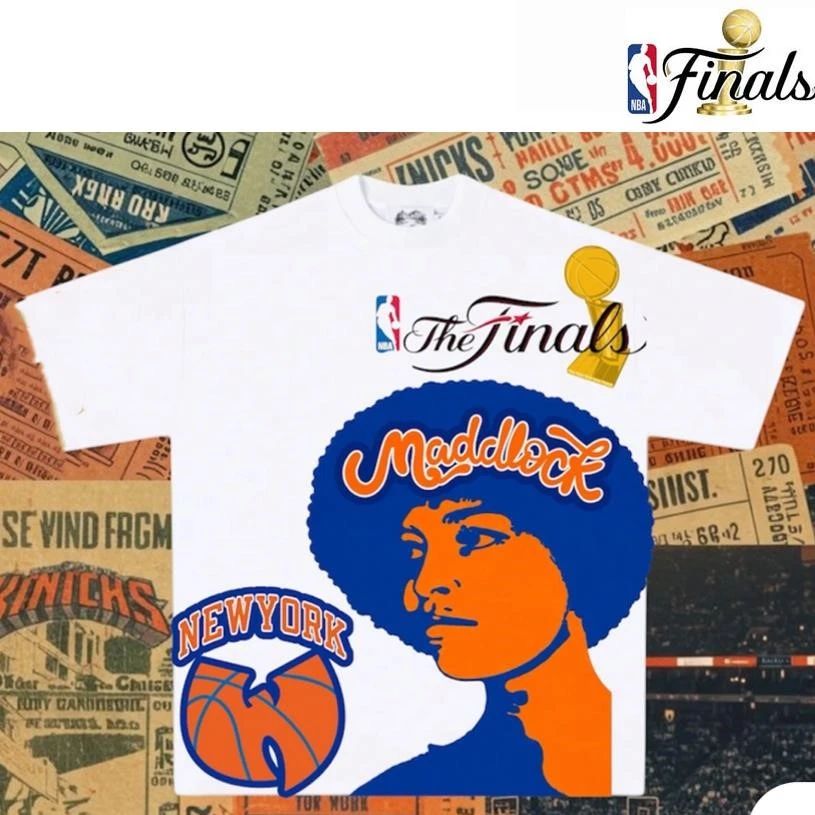 Maddlock New York Knicks Wu Tang Clan Logo I Love NY Afro Graphic NBA Finals 2026 Shirt