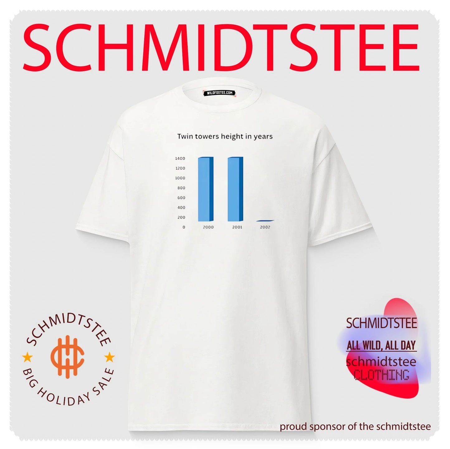 Twin towers height in years shirt