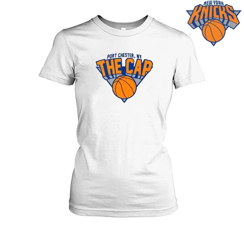 New York Knicks Champions NBA 2026 Port Chester NY The Cap Basketball Shirt