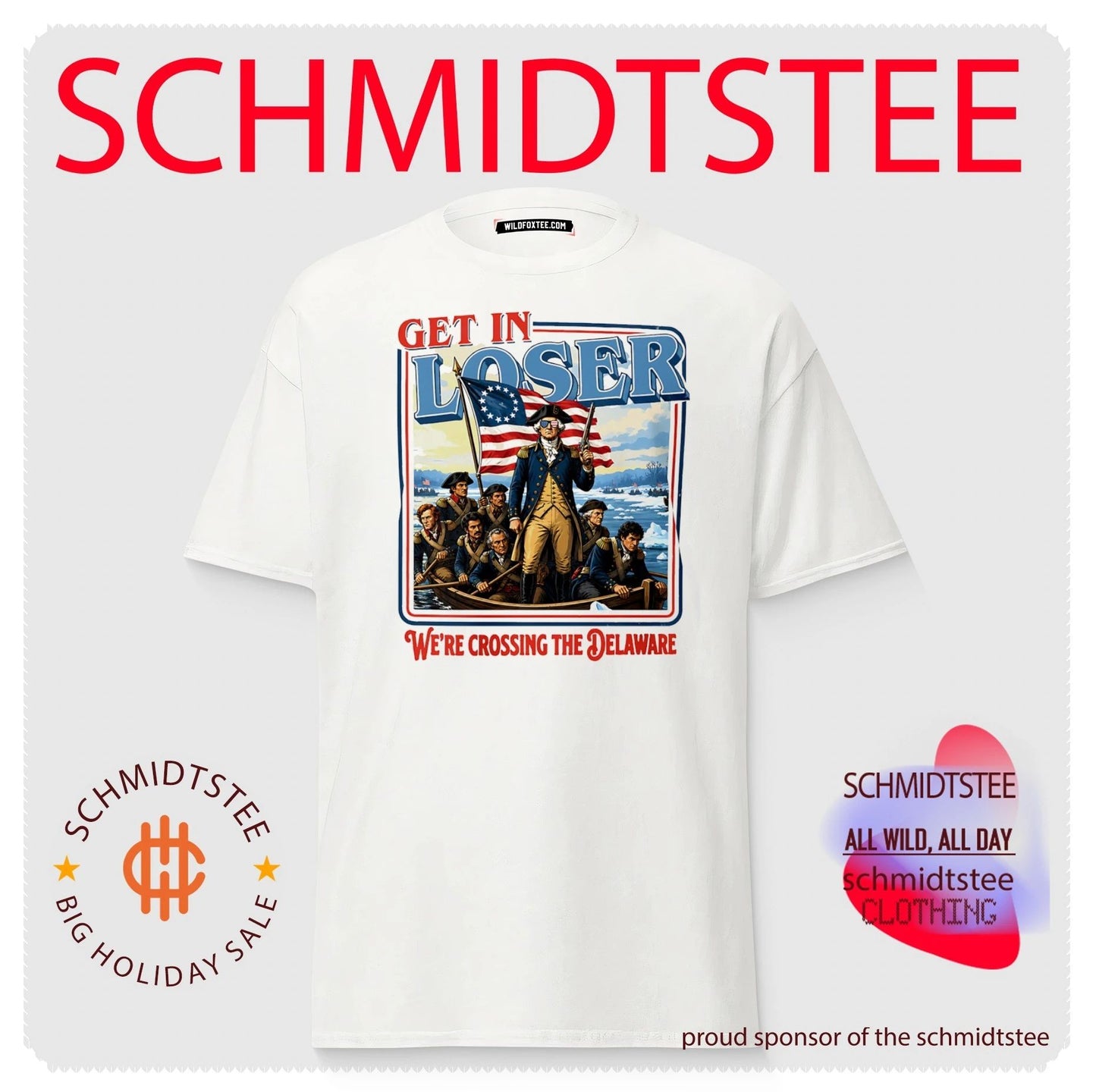 Get In Loser We’re Crossing the Delaware George Washington shirt