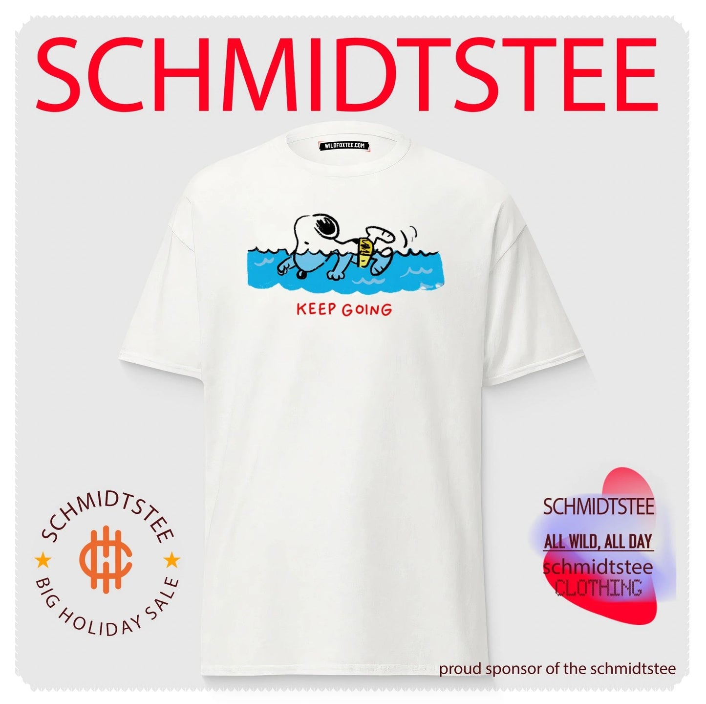 Snoopy swimming keep going Peanuts inspirational shirt