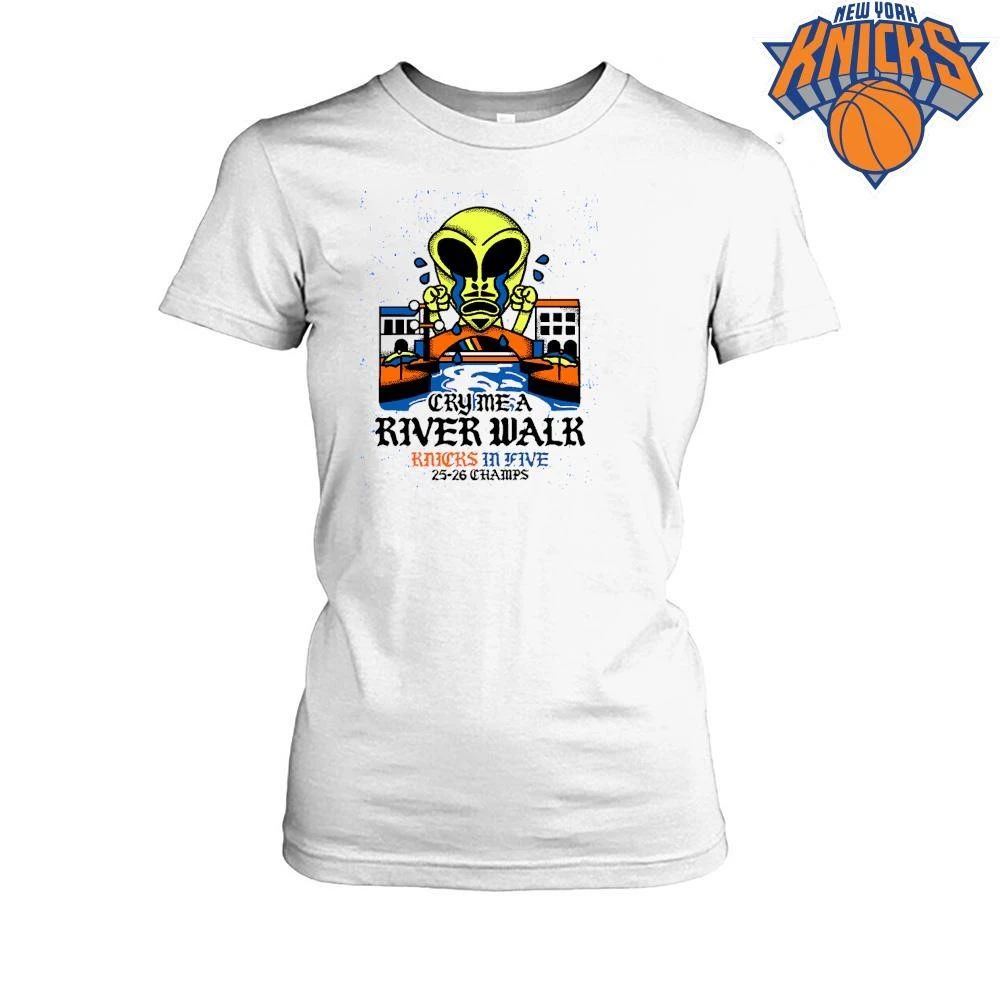 New York Knicks Champions NBA 2026 Cry Me A River Walk San Antonio Spurs Alien Shirt