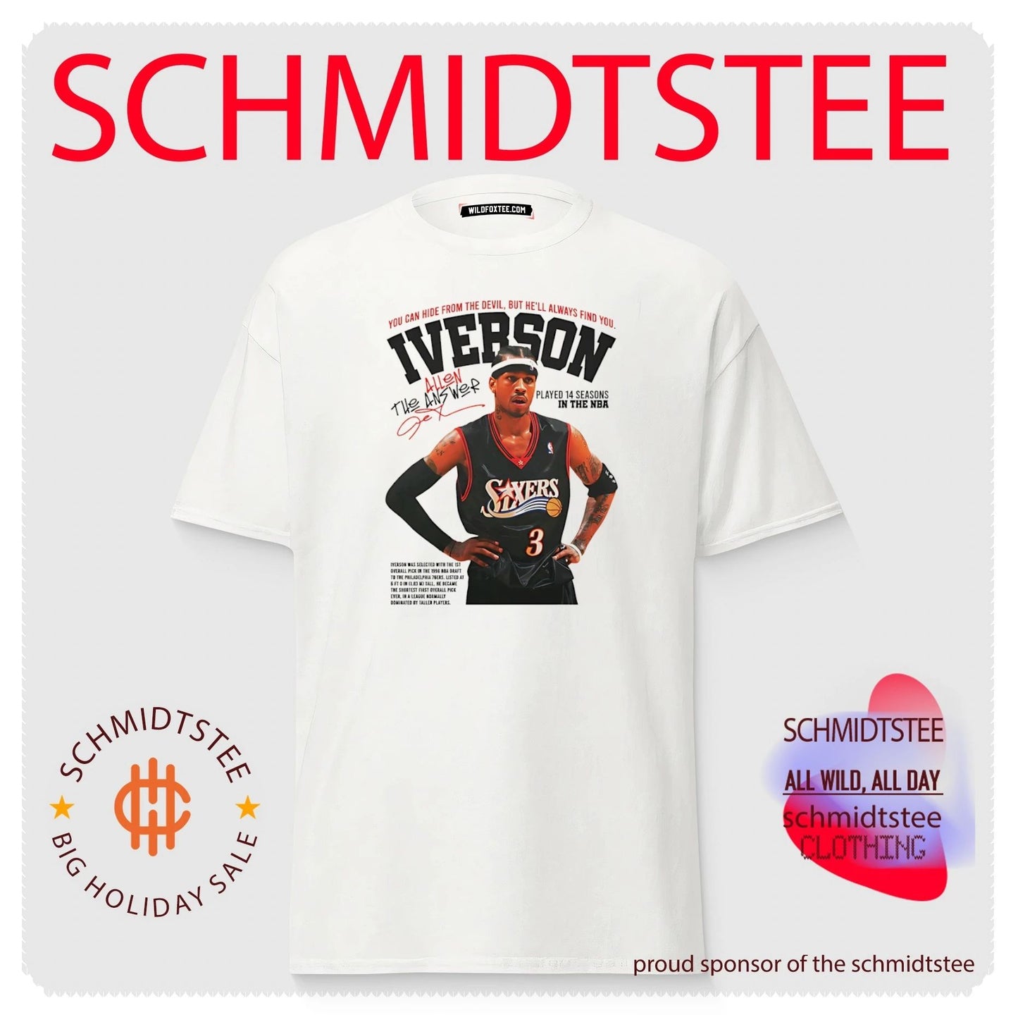 Allen Iverson you can hide from the devil but he’l always find you shirt