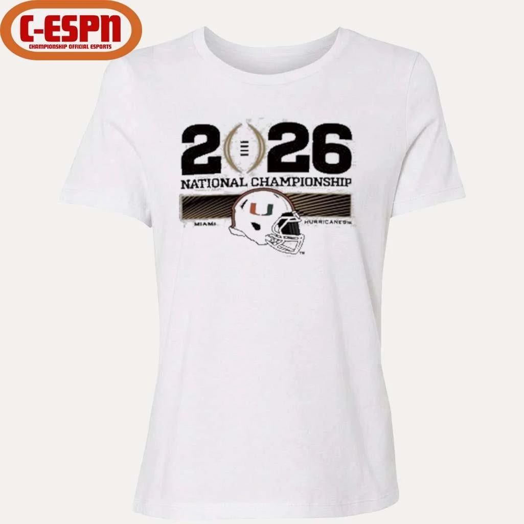Miami Hurricanes Football 2026 National Championship Game Helmet shirt