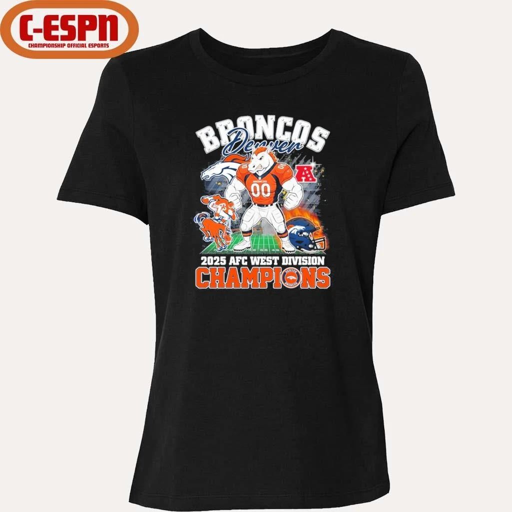 Denver Broncos Mascot 2025 AFC West Division Champions Shirt