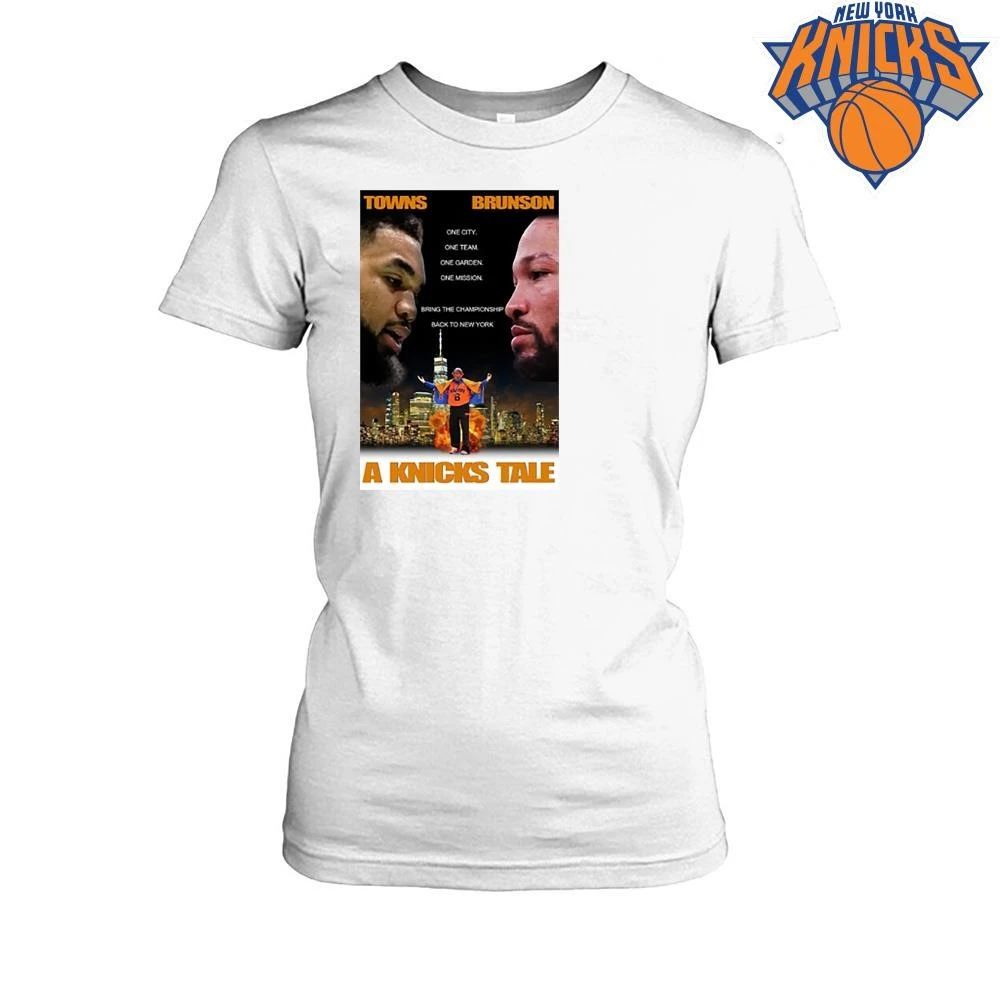A Knicks Tale Towns Brunson Movie Poster Blue New York Knicks Champions NBA 2026 Shirt
