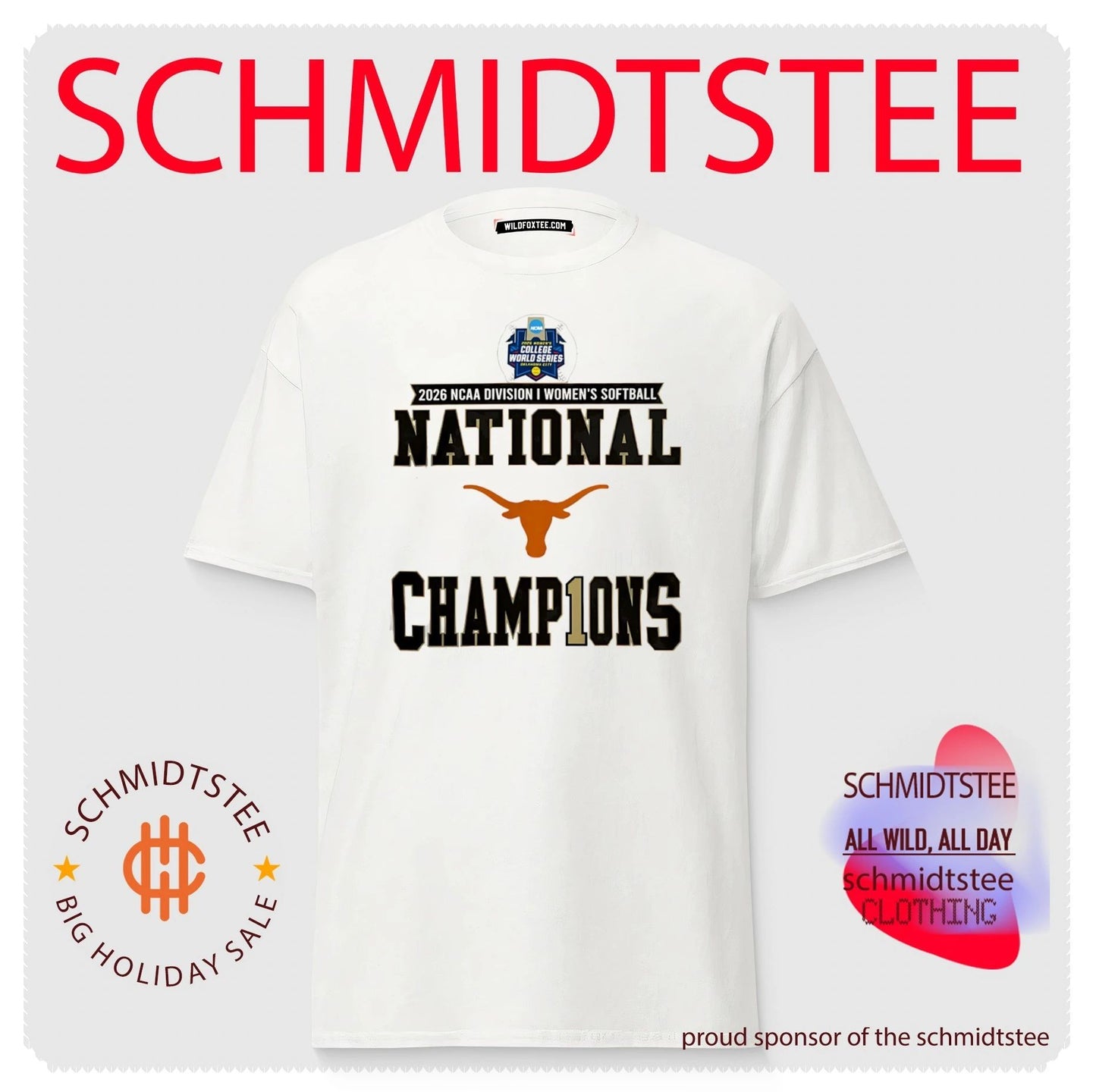 Texas Longhorns 2026 NCAA Softball Women’s College World Series shirt
