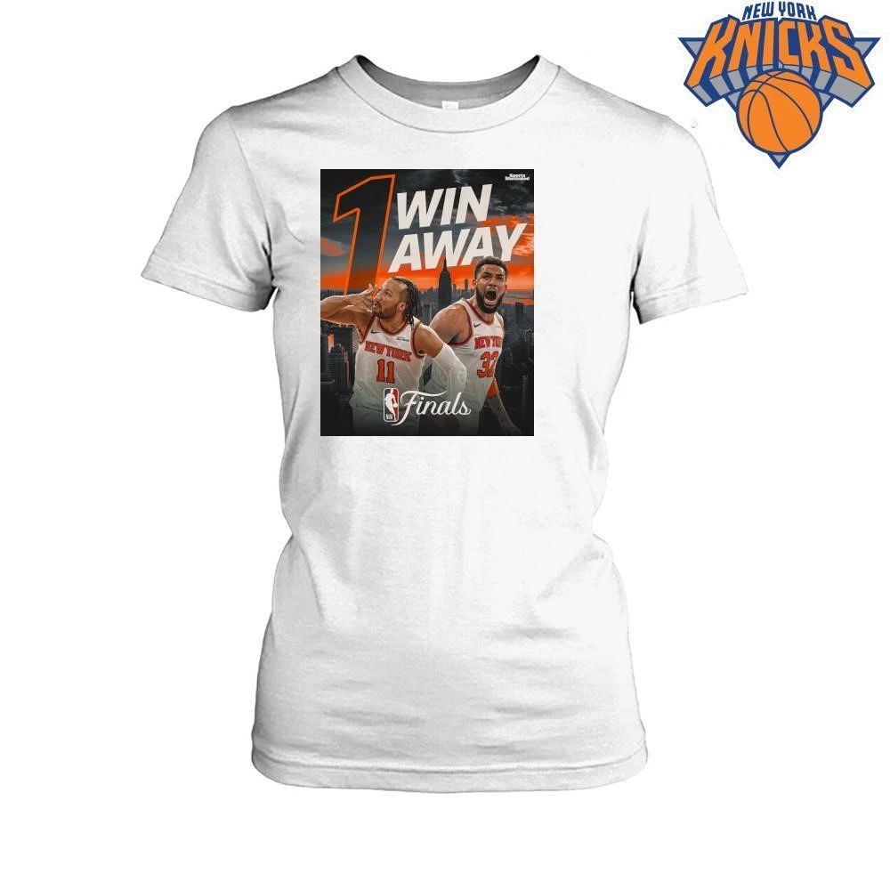 1 WIN AWAY Jalen Brunson Karl Anthony Towns New York Knicks NBA Finals 2026 Shirt