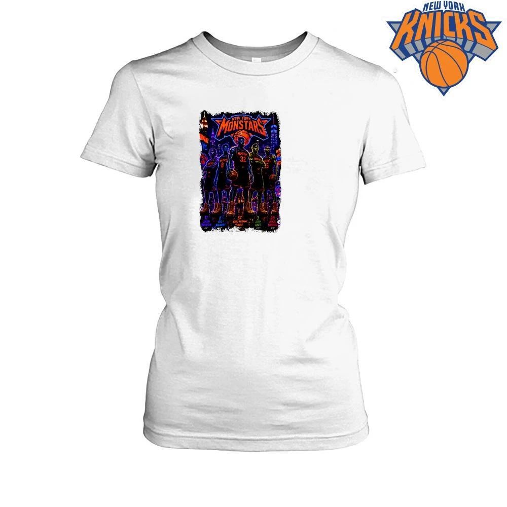 New York Knicks Monstars Jalen Brunson OG Anunoby Karl Anthony Towns Josh Hart Mikal Bridges Timberlands White T Shirt