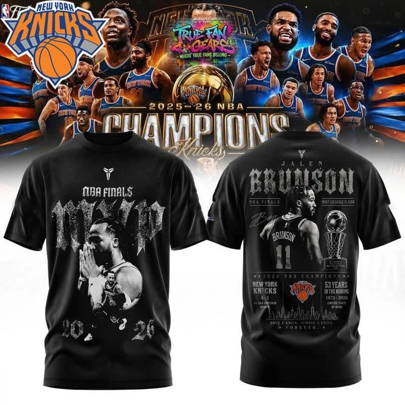 Jalen Brunson New York Knicks 2026 NBA Finals MVP Special New Classic Two Sided Shirt