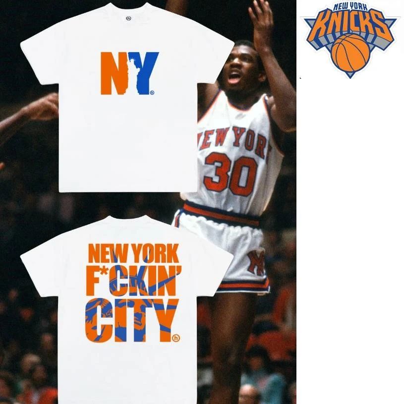 New York Knicks Champions NBA 2026 Statue of Liberty New York Fckin City Two Sided Shirt