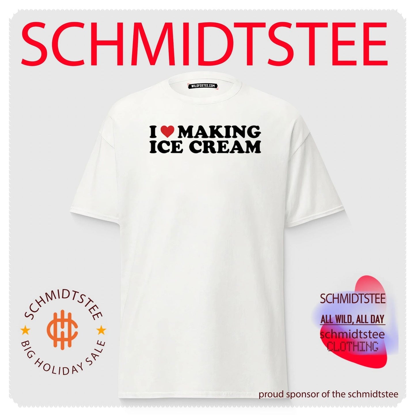 I love Making Ice Cream heart shirt