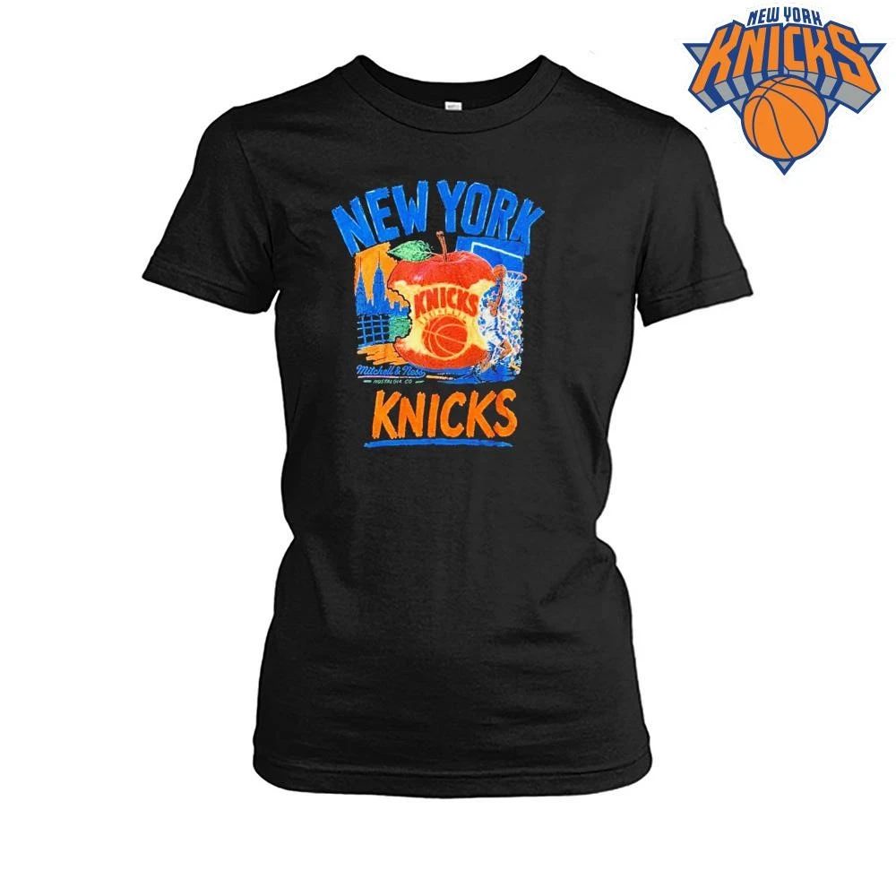 New York Knicks Big Apple Retro Basketball Vintage Graphic Tee NBA Finals 2026 Mitchell and Ness Style Shirt