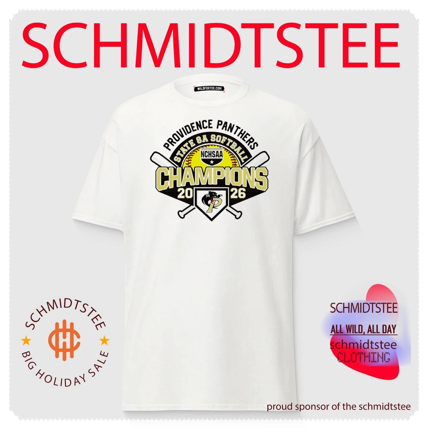 Providence Panthers 2026 NCHSAA State 8A Softball Champions shirt