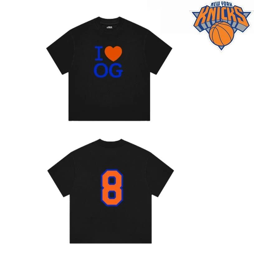 New York Knicks OG Anunoby 8 I Love OG Heart Number 8 Two Sided Graphic NBA Finals 2026 Two Sided Shirt