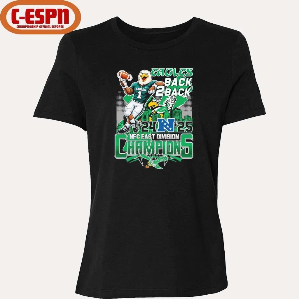 Philadelphia Eagles Mascot 2025 NFC East Division Champions T-shirt