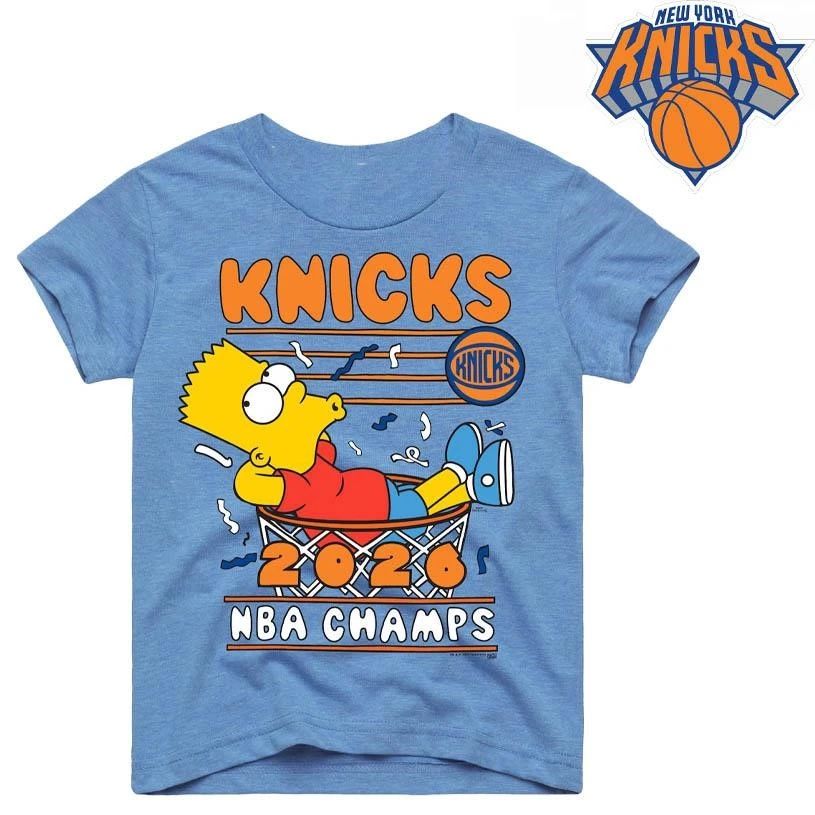 New York Knicks x The Simpsons Homage Youth 2026 NBA Finals Champions Tri-Blend Shirt