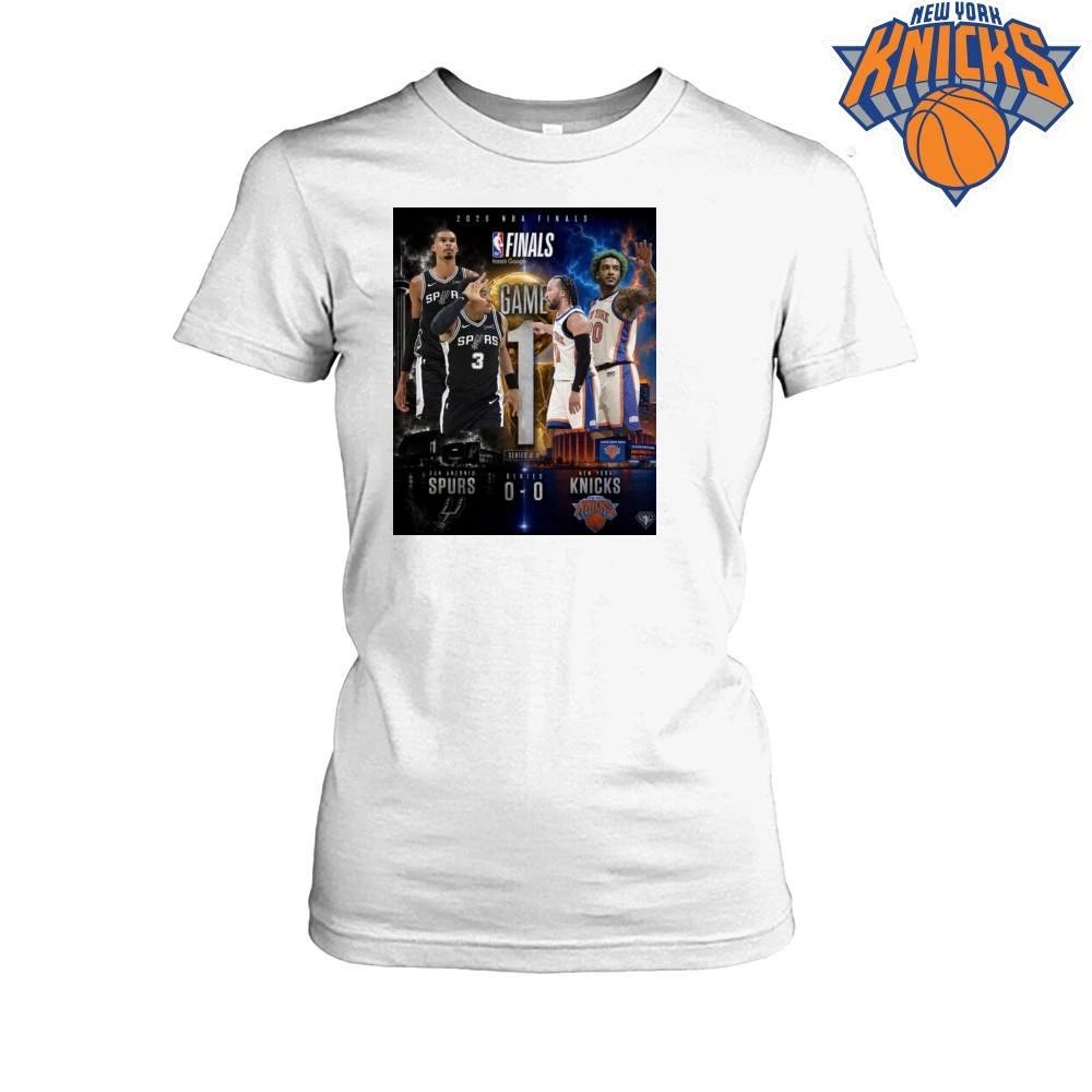 NBA Finals 2026 Game 1 San Antonio Spurs vs New York Knicks Jalen Brunson Victor Wembanyama Graphic Shirt