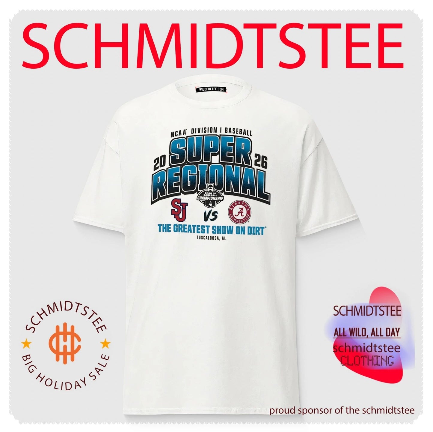 Alabama Crimson Tide vs. St. John’s Red Storm 2026 NCAA Baseball Super Regional The Greatest Show on Dirt shirt