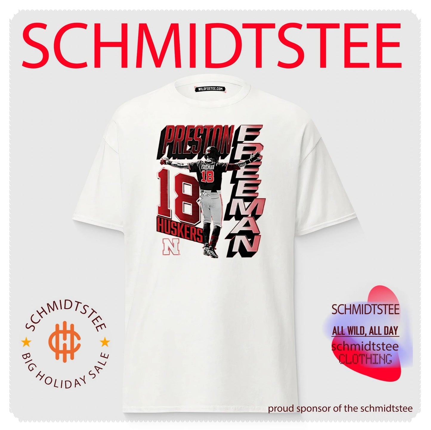 Preston Freeman player number 18 illustration shirt