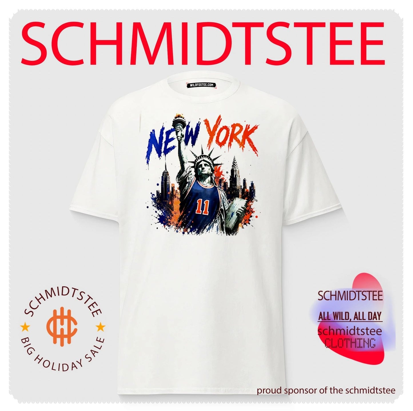 Statue of Liberty wearing New York Knicks jersey vintage shirt