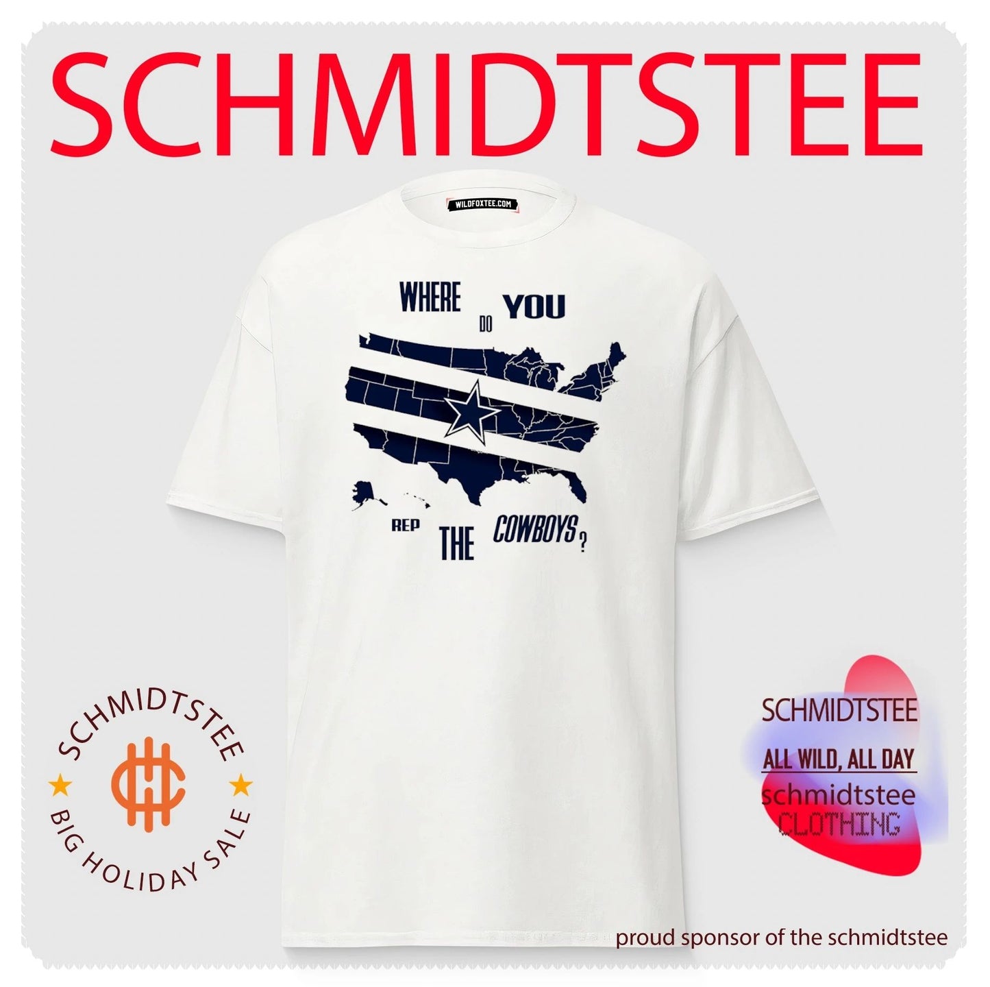 Where do you rep the cowboys US map shirt