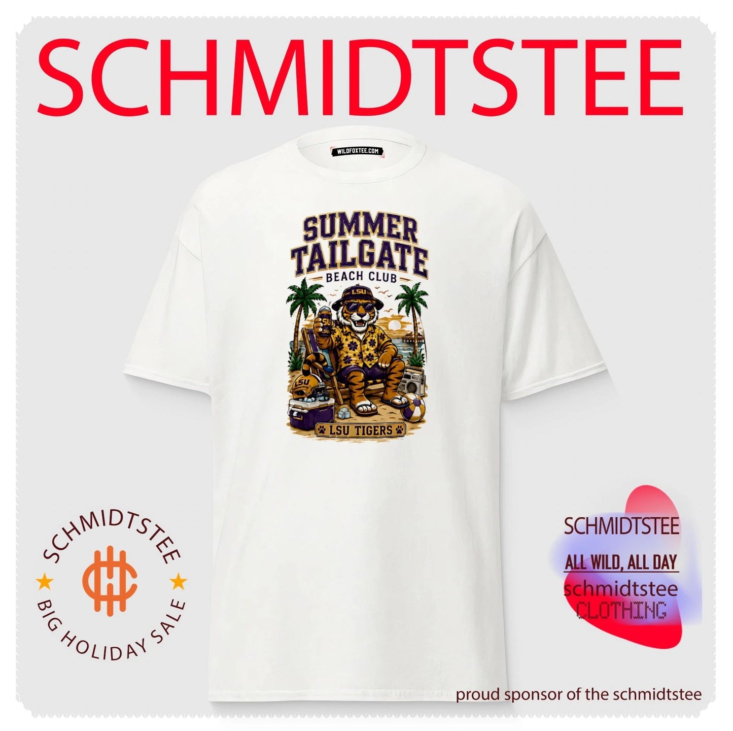 Lsu Tigers Summer Tailgate Beach Club mascot shirt